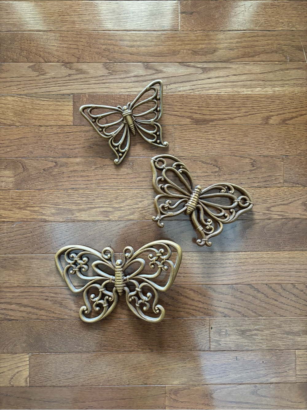 Vintage Set of 3 Butterfly Wall Hangings
